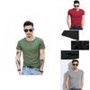 Men's Summer Casual Fashion Solid Color O-neck T-shirt With Short Sleeves
