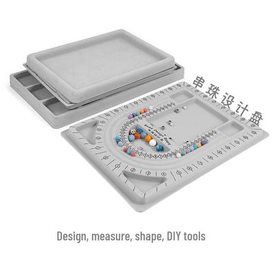 DIY Jewelry Design Board: Necklace Stringing & Beading Tray with 108-Bead Measuring Scale