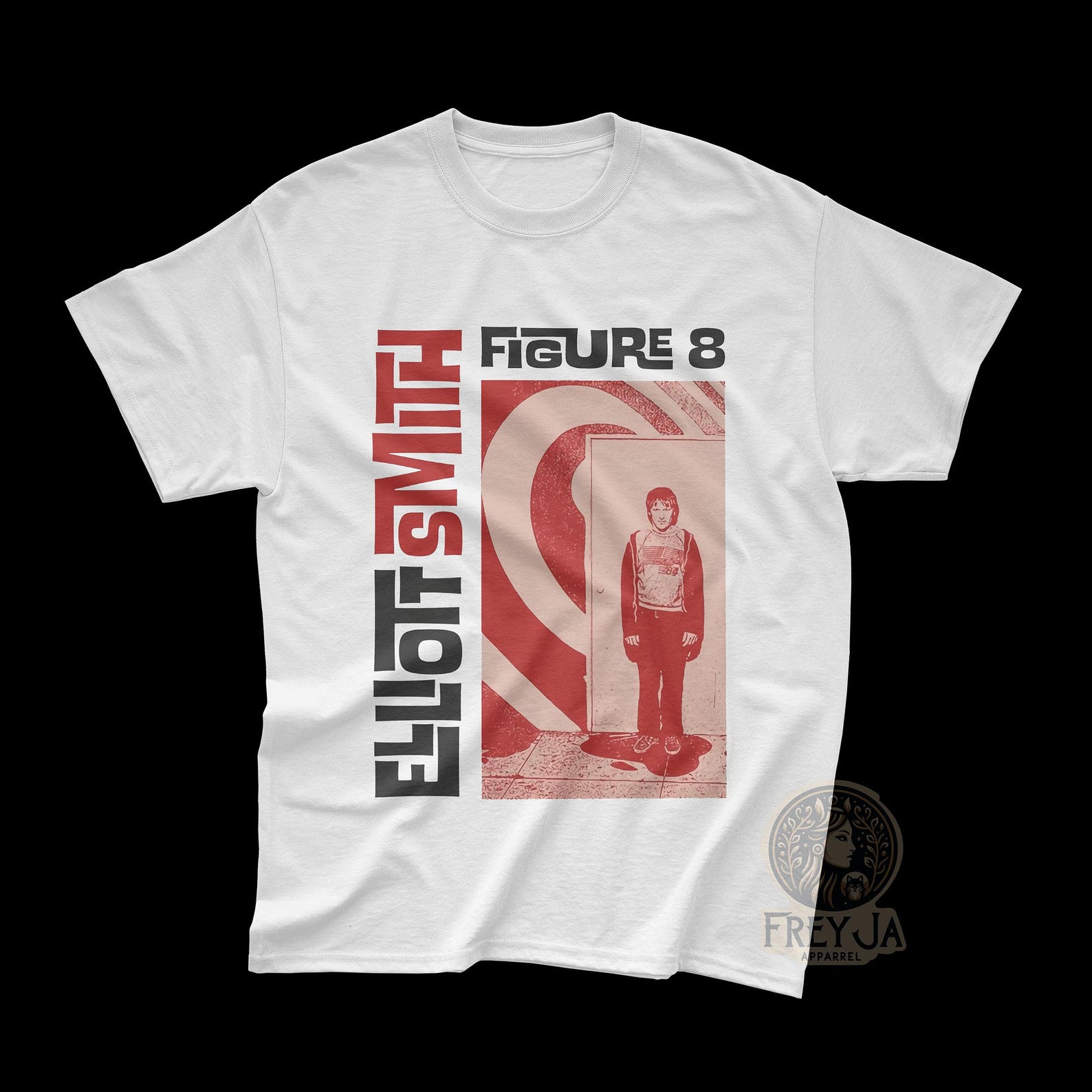 Elliott Smith Exclusive T-Shirt - Unisex Indie Music Merch - Indie Folk Music Gift - Figure 8 Album Tee 2XL