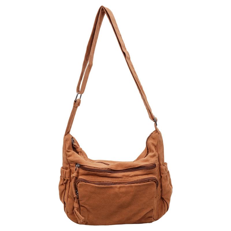 Solid Color Large Capacity Tote Bag Women's Shoulder Bag Commuter Lightweight Crossbody Bag