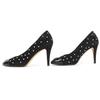 Great CHANEL pumps COCO Mark Faux Pearl Patent Leather Suede black 36 G33423 Used