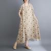 DIMANAF New 2026 Women Sundress Plus Size Summer Beach Long Dress Loose Casual Maxi Lady Floral Print Dress