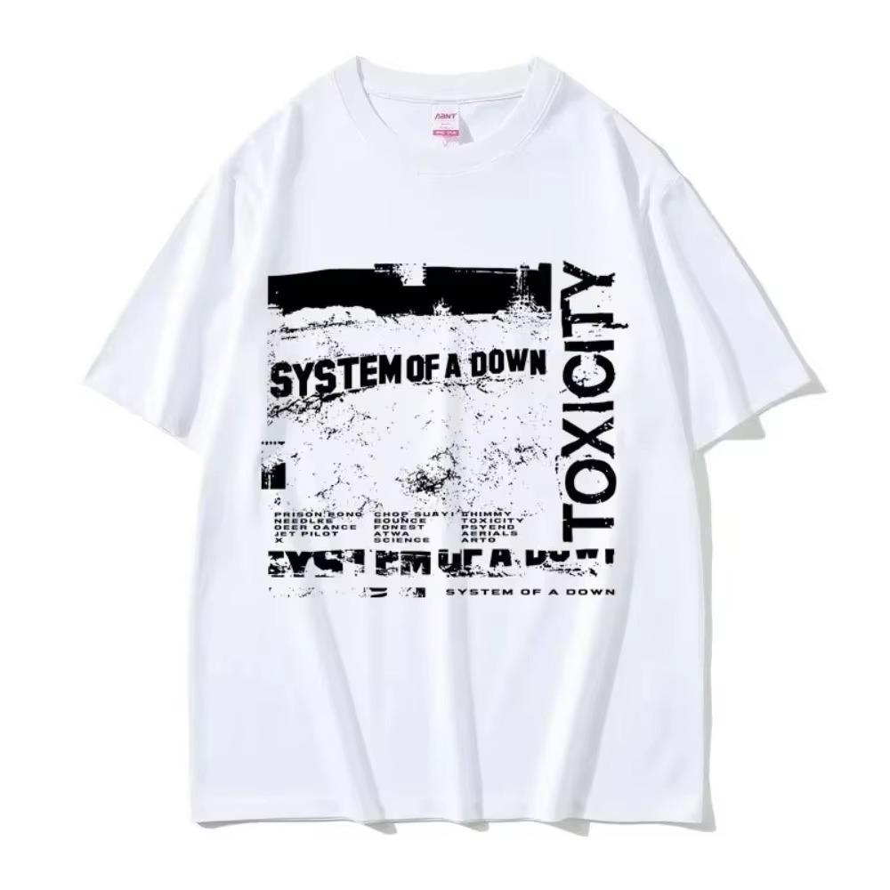 Toxicity Album Printed Tshirt Unisex Unisex Gothic Rock Streetwear Vintage 90s Alternative Heavy Metal Tees