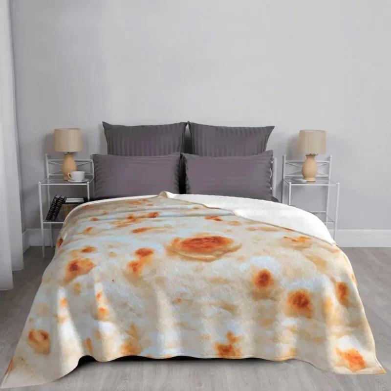E Dekoration Tortilla Lavash Plaid tragbare super weiche Decken für Heimreisen Bettwäsche wirft