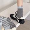 Women's Fall Stripes and Color Matching Cloth Label All Kinds of Sports Tube Pile Socks