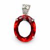 Natural Red Topaz Pendant Oval Cut 85 Ct 925 Sterling Silver Jewelry Gemstone Jewelry Gift