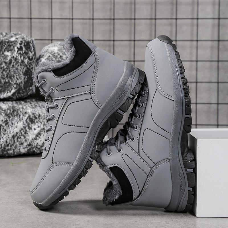 Men s and Women s Winter High Top Warm Hiking Boots Wool Lined Non Slip Hiking Boots Non Slip Soles Suitable for Cold Weather 36