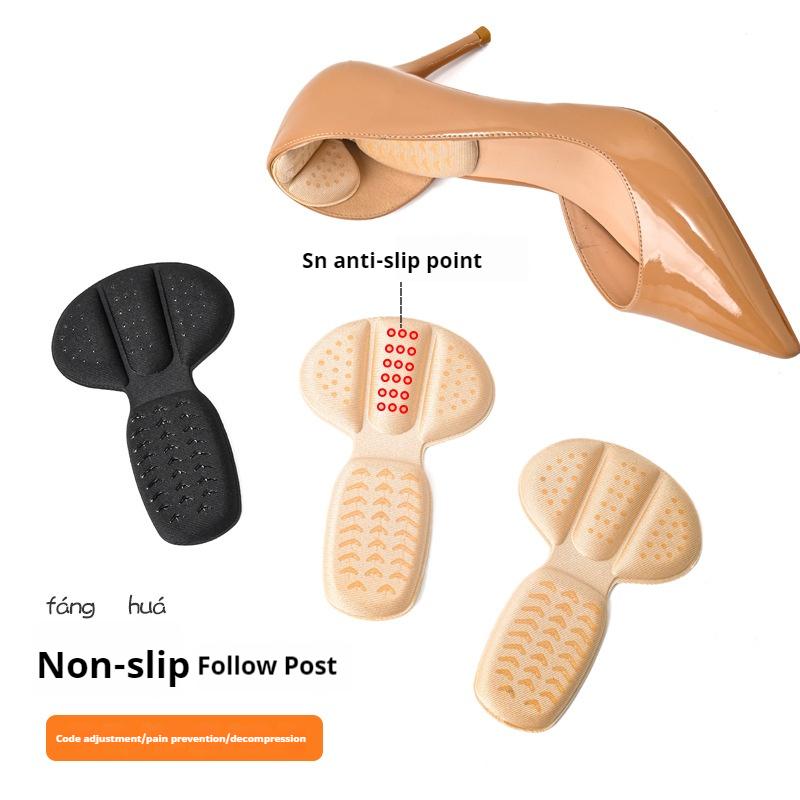 Protection Feet Pads Pain Relief Gel Heel Stickers High Heels Size Reducer Non-slip Shoes Insoles T-Shaped Foot Care Pad 1Pair