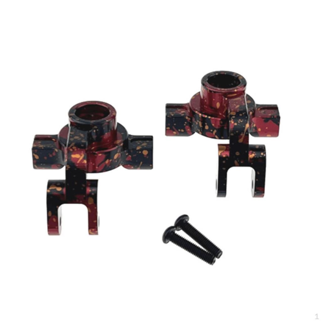 2 Pieces RC Steering Knuckles with Screws Easy To Install Part Anodized