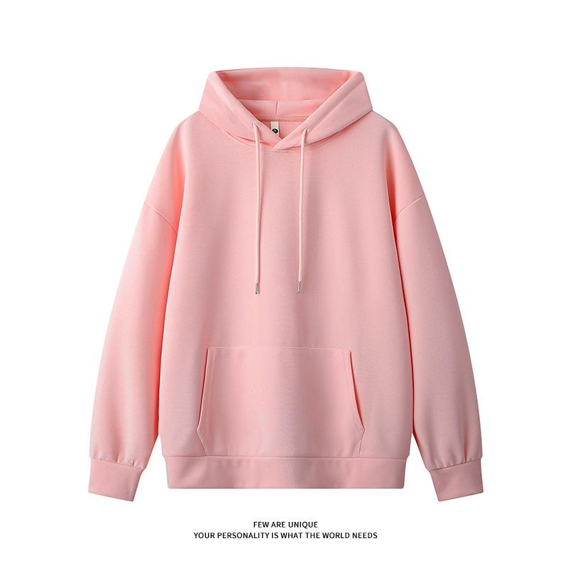 Schweres 330g Kapuzensweatshirt für Männer im Herbst, neue Imitation chinesischer Baumwolle, einfarbig, locker, schulterfrei, vielseitiges strukturiertes Oberteil