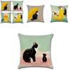 Classic Cat Design Pillow Cushion Cover For Bedroom And Living Room Decor
