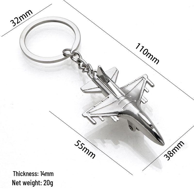 Creative Metal Airplane Keychain - Miniature Engine Pendant & Aviation Gift