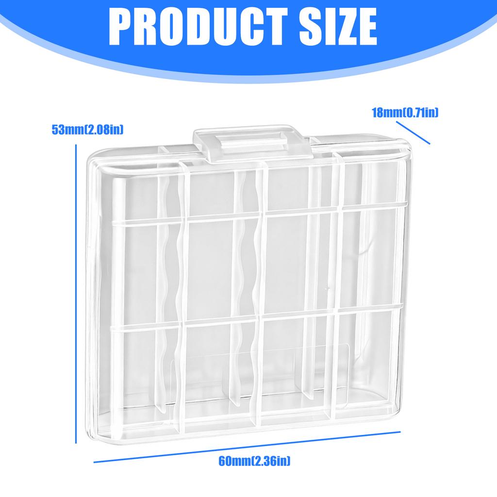 Rapid Battery Replacement Organizers for 4 2A 3A Batteries Storage Box Easy Access PP Case Quick Device Changes