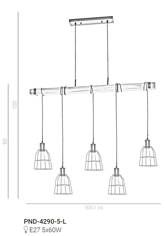 Lampa Wisząca Ponte PND-4290-5-L Italux