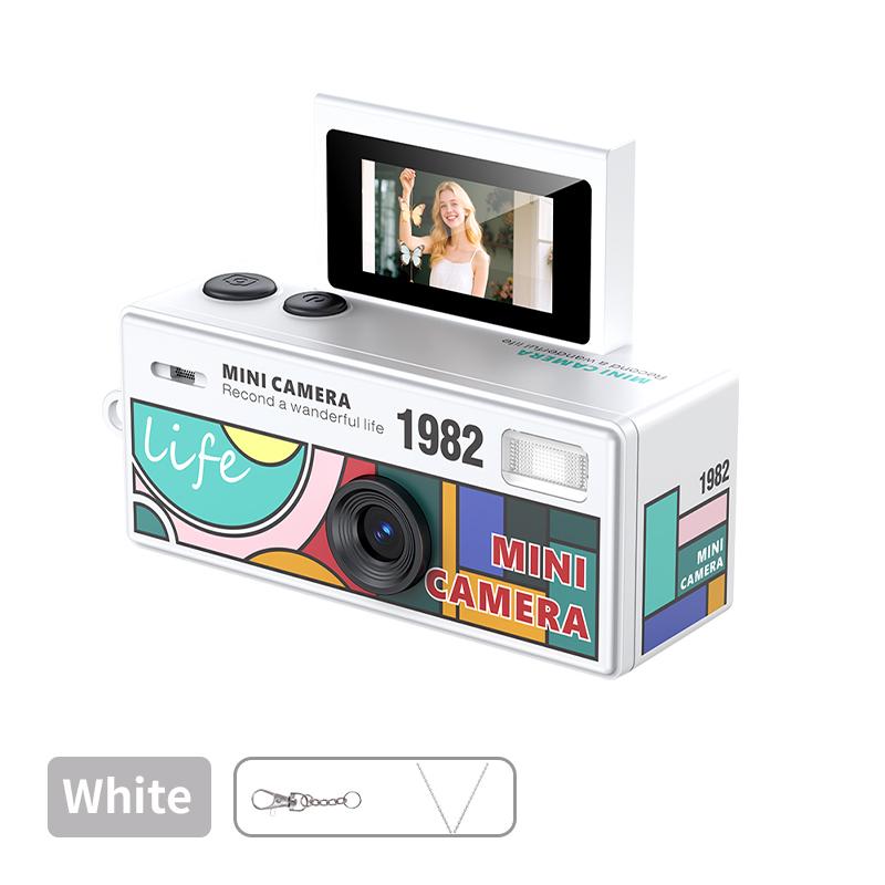Retro Mini Palcová Kamera, HD Foto a Video, Výklopný Displej pro Selfie, Přenosný Digitální Fotoaparát pro Studenty