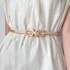 Elegant Adjustable Gold Chain Belt For Dresses Women’s Fashion Accessory Slim Metal Waistband
