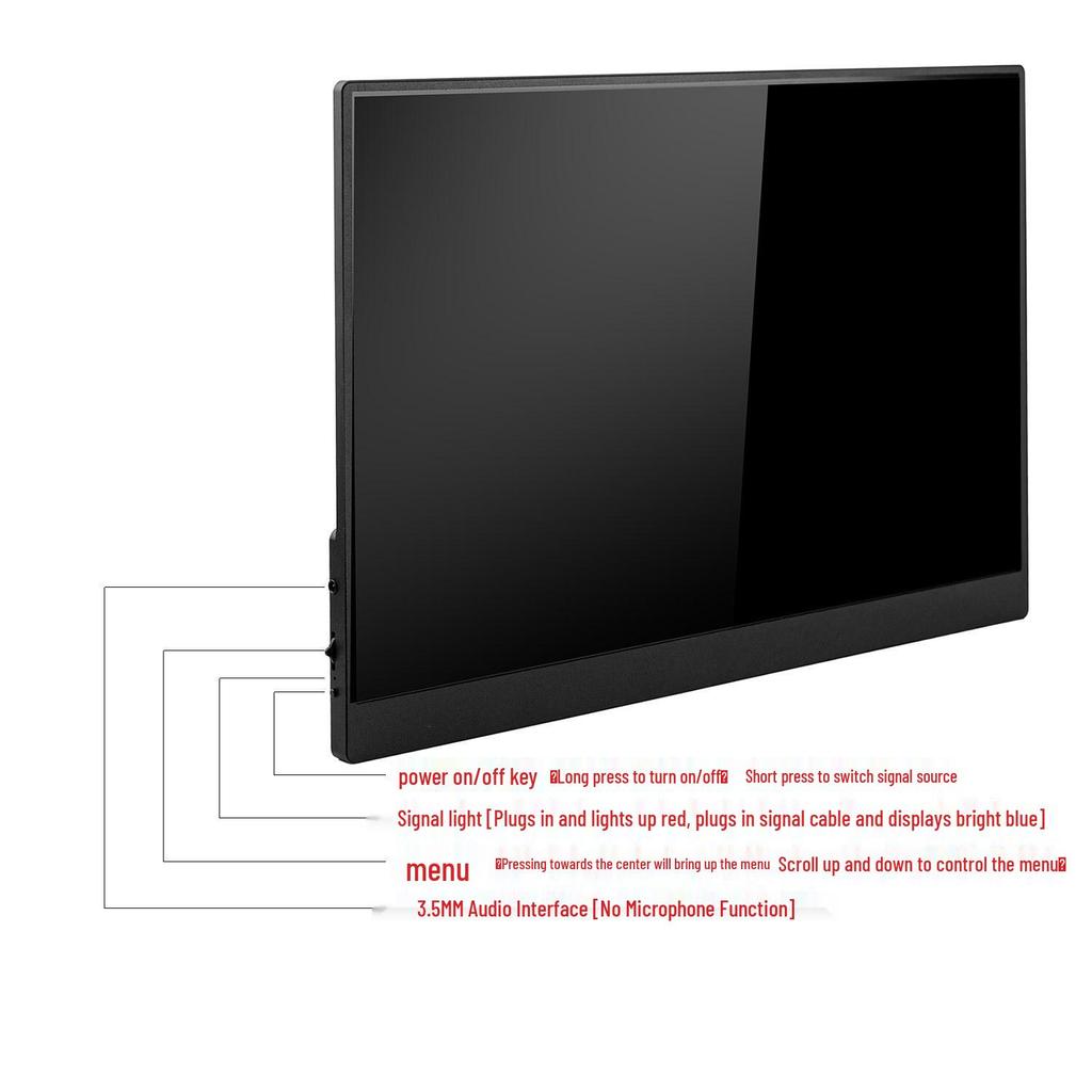 16-Inch CNC Shell Portable Monitor, 165Hz Refresh Rate, 2.5K HD, 100% sRGB High Color Gamut