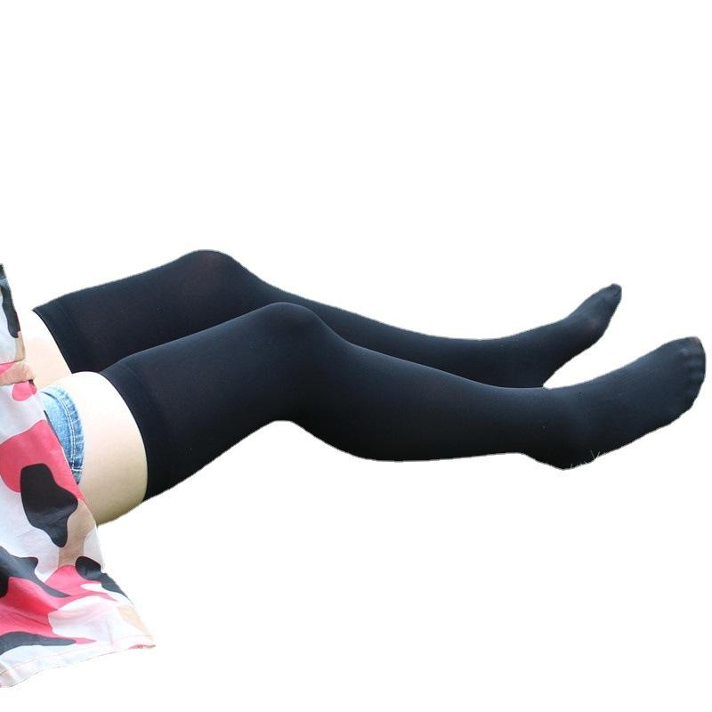 1Pair New Hot Mini Women Girls Fashion Opaque Over Knee Thigh High Elastic Sexy Stockings Black/White Over the Knee Stockings