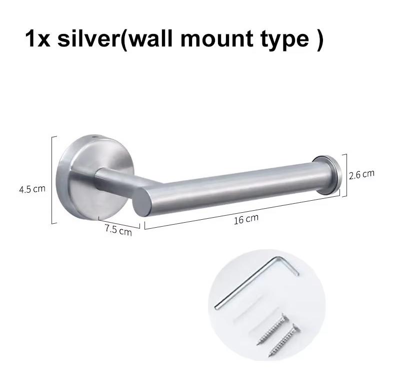Stainless Steel Toilet Paper Holder – Wall Mount Punch Installation Roll Tissue Dispenser for Bathroom Kitchen and Washroom