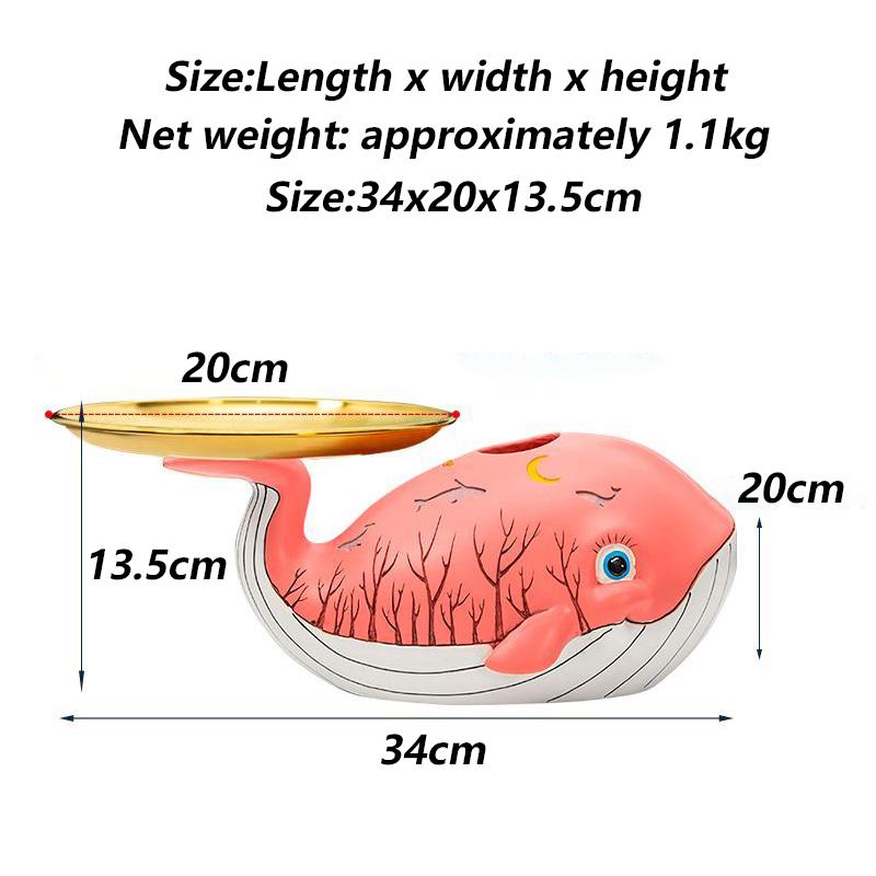 Whale Tissue Box Living Room Storage Decoration Boxes Multifunctional Organization Ornament Tissue Box Art Creative Design Boxes