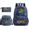 Dragon Ball Z Printed Backpack Set 3-Piece Casual School Bag For Boys And Girls Youth With Pencil Case Shoulder Bag