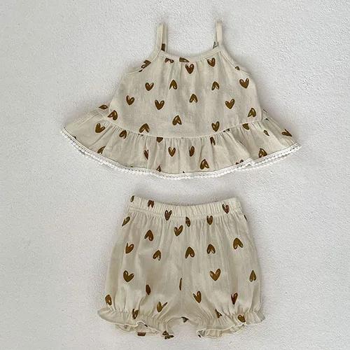 2025 New Summer 0-3Yrs Children Clothes Suit Sleeveless Solid Color Denim Vest+Shorts Newborn Baby Girls Clothing Set