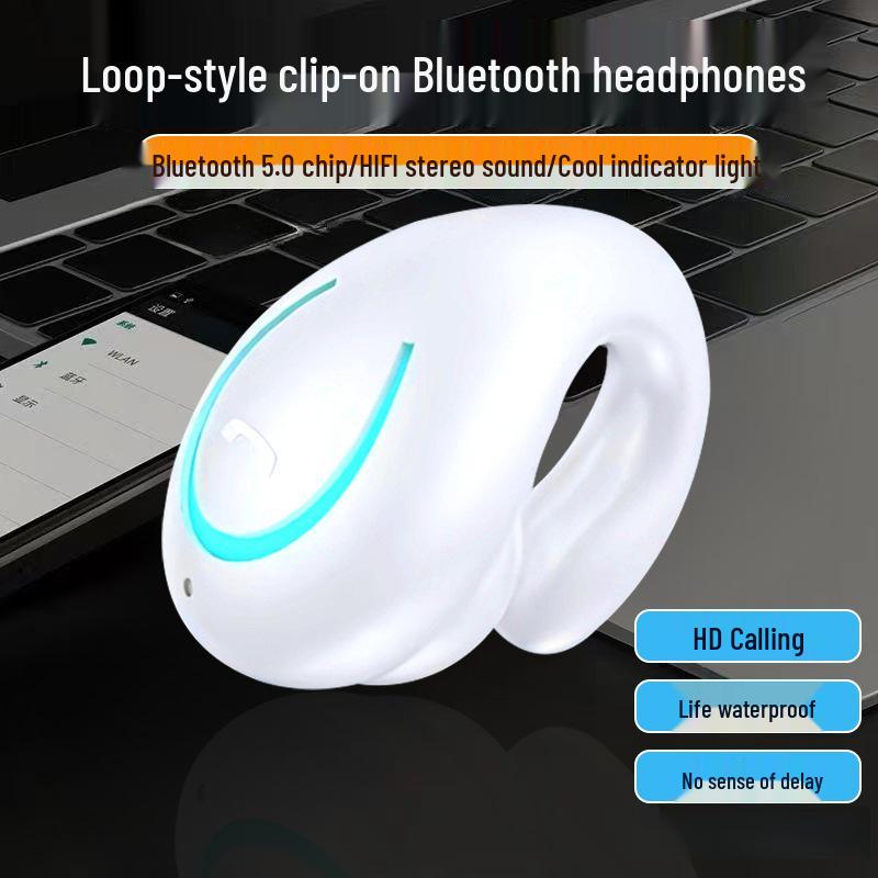 YX08 Clip-on Bluetooth Earphones: Comfortable, High-Quality Sound, Wireless, In-Ear Headphones.