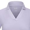 Under Armour Premier Comfortable Fashionable Sun Protection Golf Simple Versatile Short Sleeve Polo Shirt Women tops Light-Purple 1388706-535