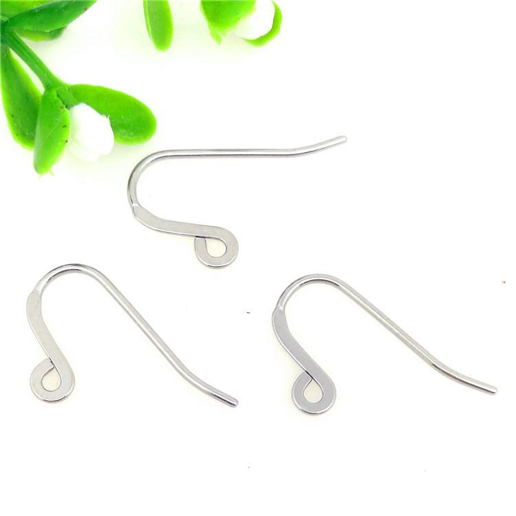 Stainless Steel Ear Hook Trim Assembly Earrings Flatten Fish Mouth U-shaped Ear Hooks DIY Fashion Handmade Jewelry Findings