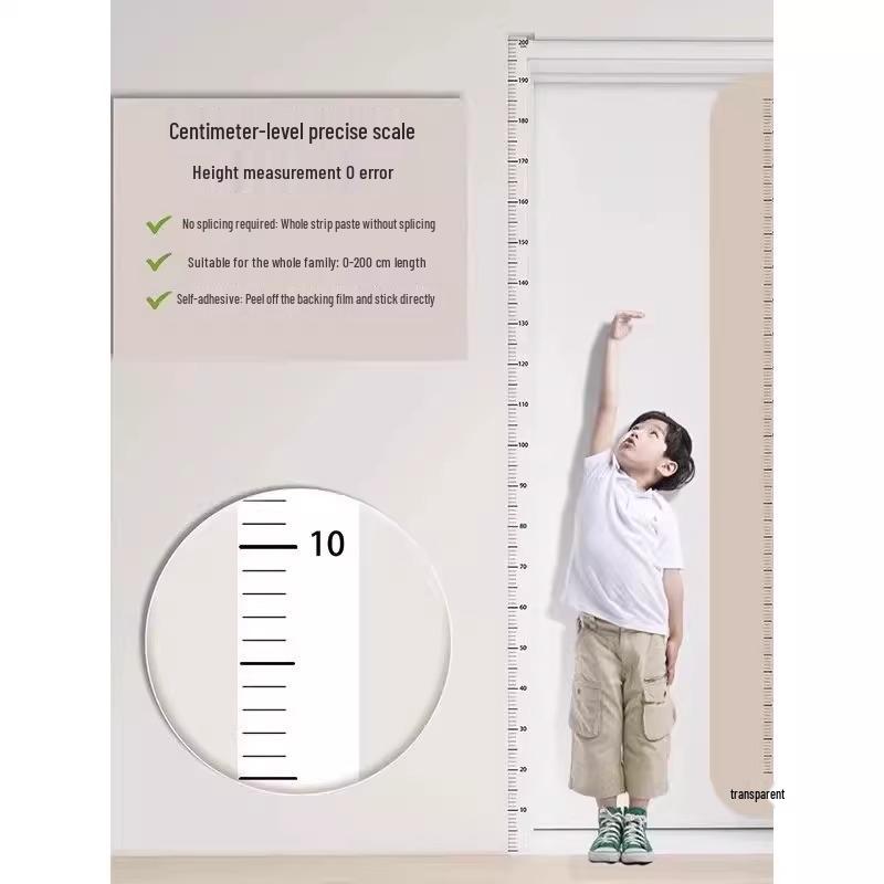 Precise Self-Adhesive Kids Height Measuring Wall Sticker