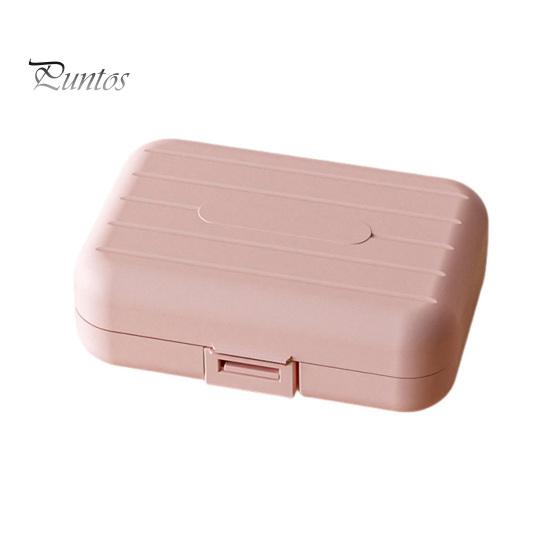 

Органайзер для таблеток, влагонепроницаемая маленькая аптечка, большая вместимость, несколько отделений, портативная герметичная коробка для хранения таблеток L розовый