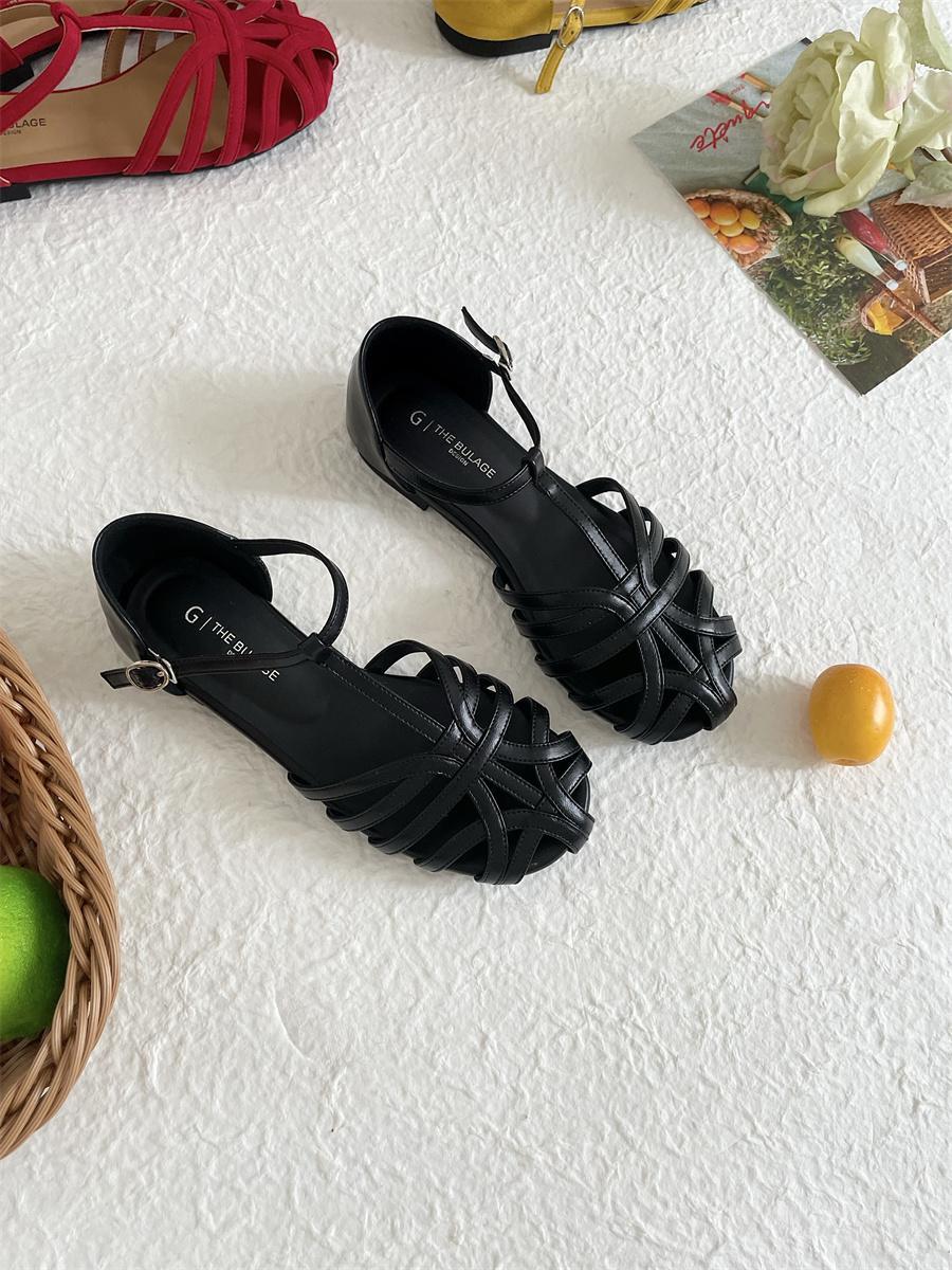 

New foreign trade fashion Xiaoxiangfeng handmade shoes are super good-looking and versatile ins original lightweight and breathable fashion sandals 40 чёрный