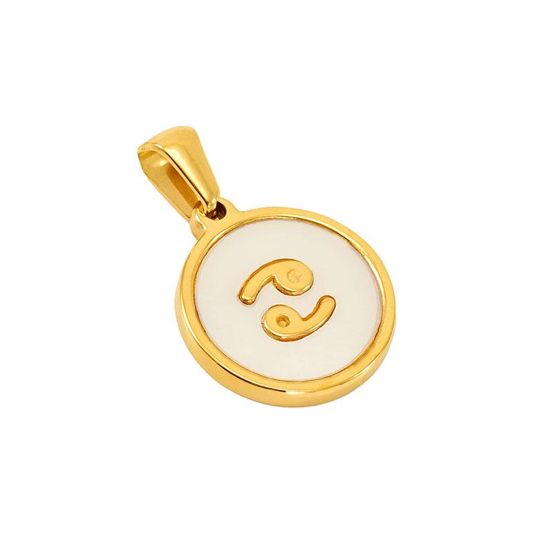 New 18K white shell constellation titanium steel pendant French temperament versatile commuter necklace