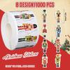 500Pcs Holiday Themed Nutcracker King and Soldier Decals Christmas Stationery Embellishments