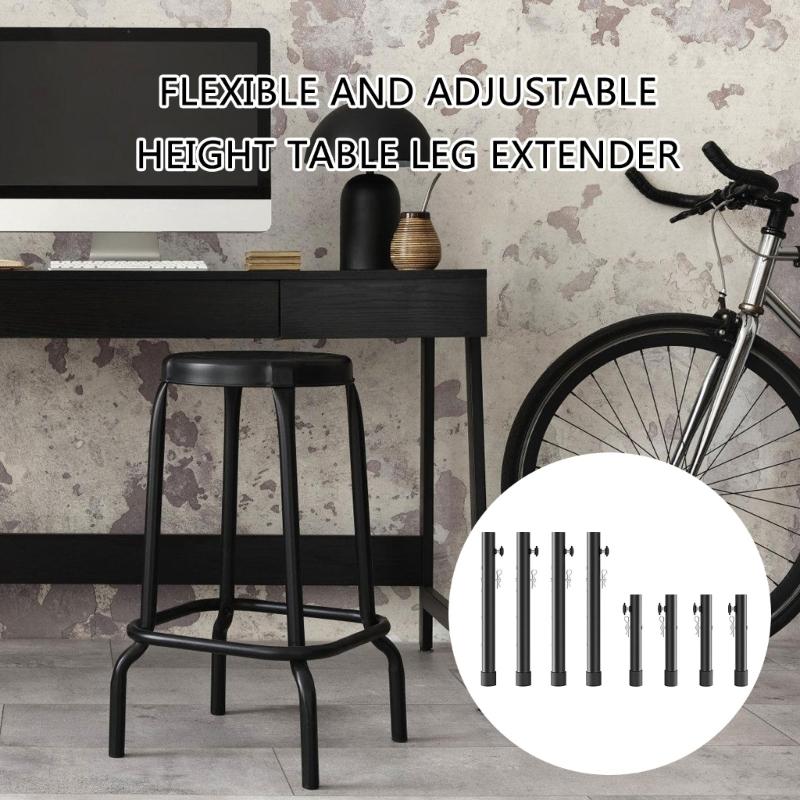 4Pcs Folding Table Leg Extenders Stainless Steel Folding Table Leg Extensions Table Risers for Folding Table Enduring