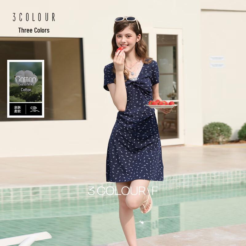 Sancai 2026 Spring Collection Floral Lace V-Neck A-Line Mini Dress M