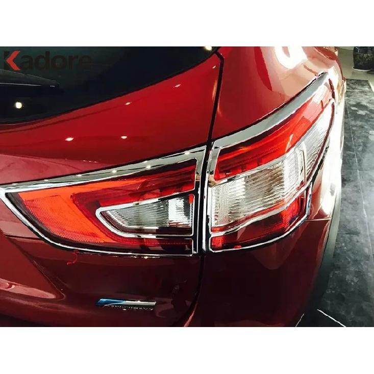 Rear Tail Light Lamp Cover Trim For Nissan Qashqai J11 2014 2015 2016 Chrome Car Taillight Molding Garnish Trims Accessories