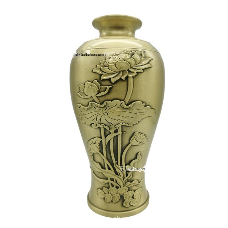 

Creative Chinese Brass Vase for Living Room and Entrance - Metal Flower Arrangement Ornament