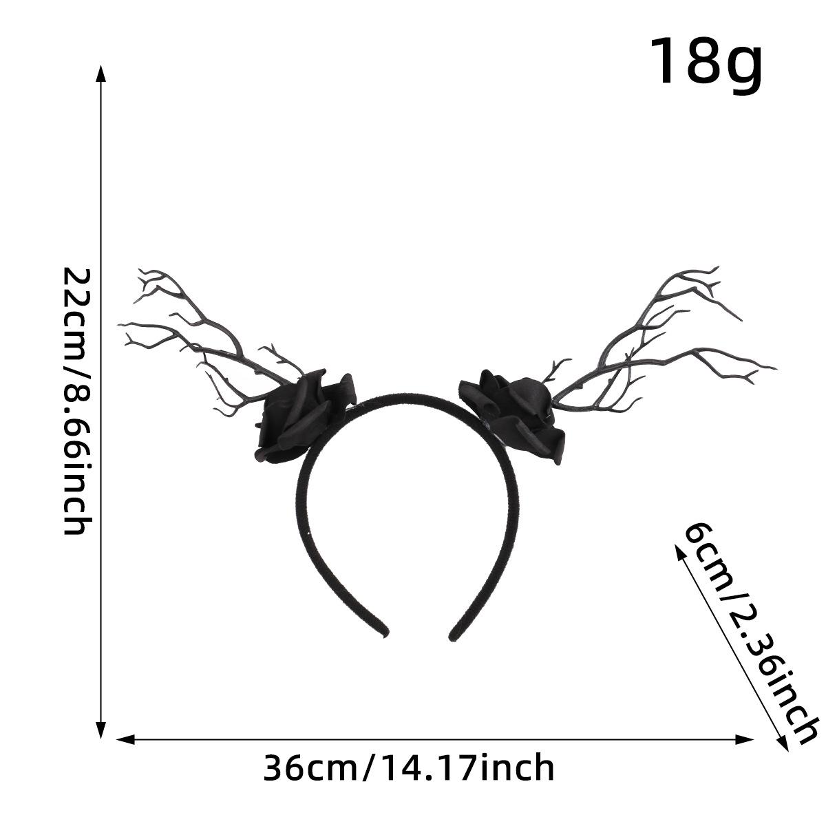

Halloween Flower Skull Antler Headband Secret Room Party Atmosphere Costume Prop Ghost Hand Headband One Size
