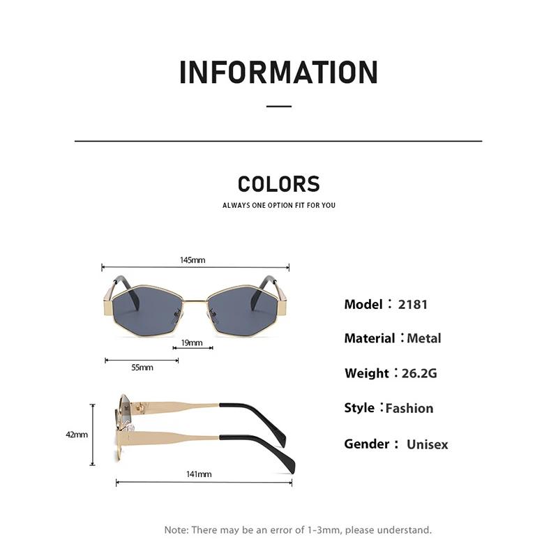Vintage Rhombus Metal Frame Sun Glasses Unique Punk Eyewear Fashion Anti-UV Sunglasses For Women&Men Riding