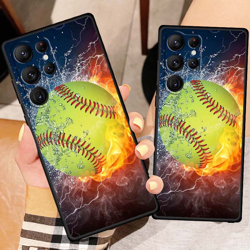 Sports Style Pattern Phone Case For Samsung Galaxy S26 S25 S24 S23 S22 S21 S20 Ultra Plus FE 5G Black Soft TPU