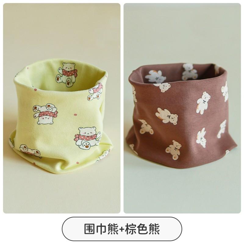 Kids Winter Scarf Soft Cotton Neck Warmer Animal Print Boys Girls Outdoor Use Warm Gaiter
