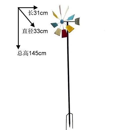 Outdoor Wrought Iron Colored Windmills, Courtyard Gardens Balconies Landscape Props Windmills Swaying with The Wind Metal Crafts