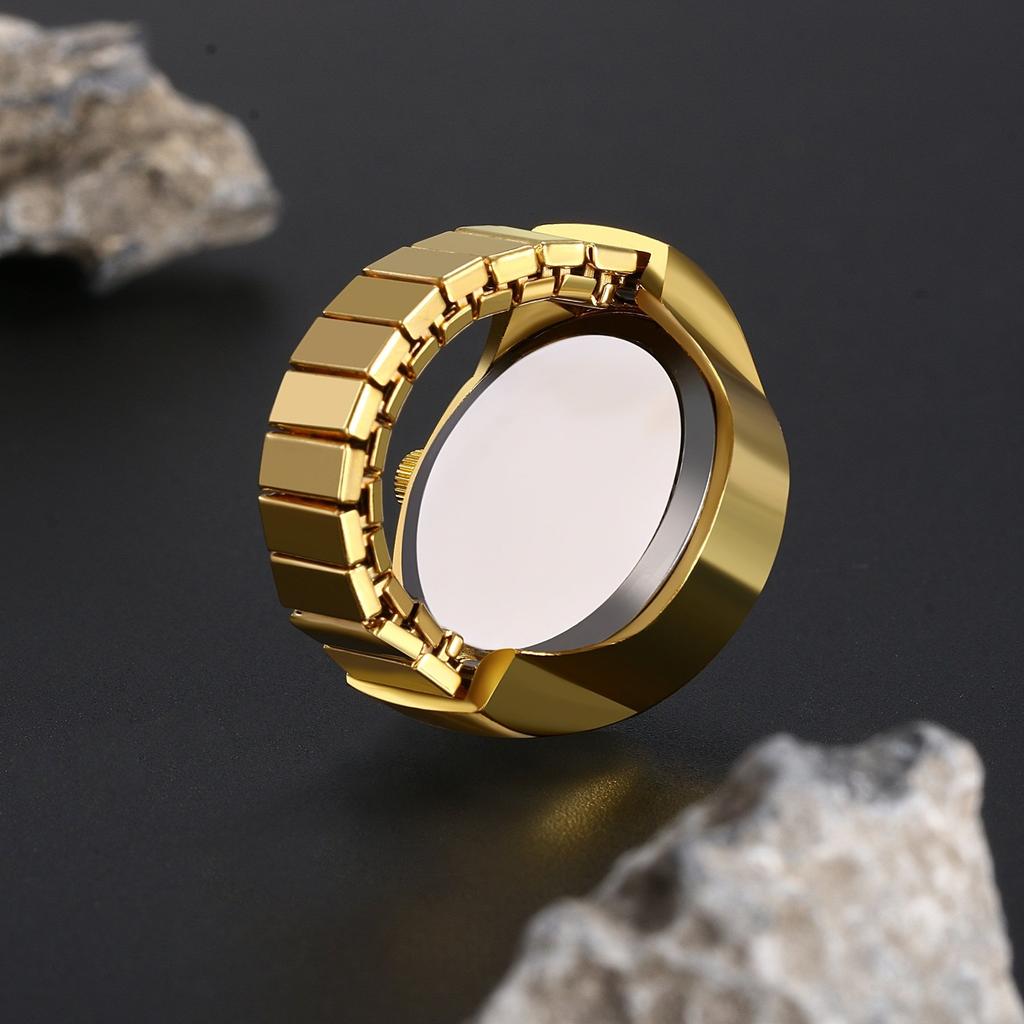 Novelty Finger Ring Watch Elastic Band Roman Numberals Quartz Watches Men Women