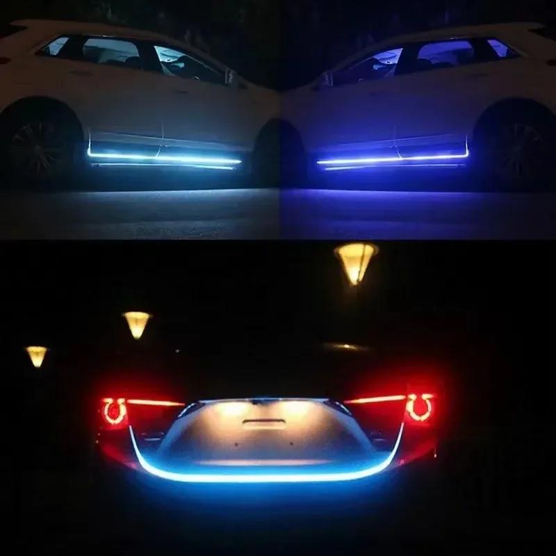 Dynamic meteor Led Car Hood Lights Strip Universal Engine Hood Guide Decorative Light Bar Auto Headlights Car Running Light