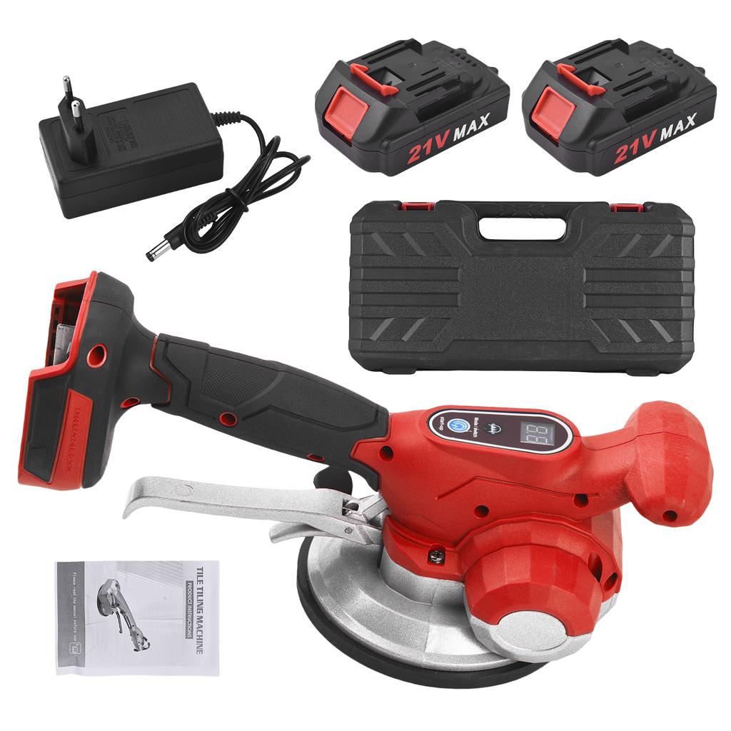 Tile Vibration Levelling Machine 21V Battery Tiling Tool with 6 Speed High Loading Capacity Wall Floor Tiles Laying Vibrating Tool Enla