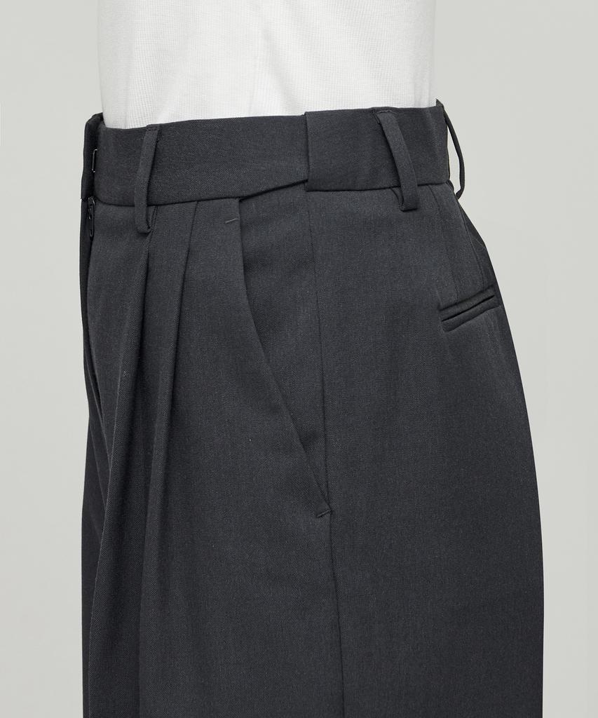 MUSINSA STANDARD WOMAN Women'S Wide Bermuda Half Slacks [Gray]