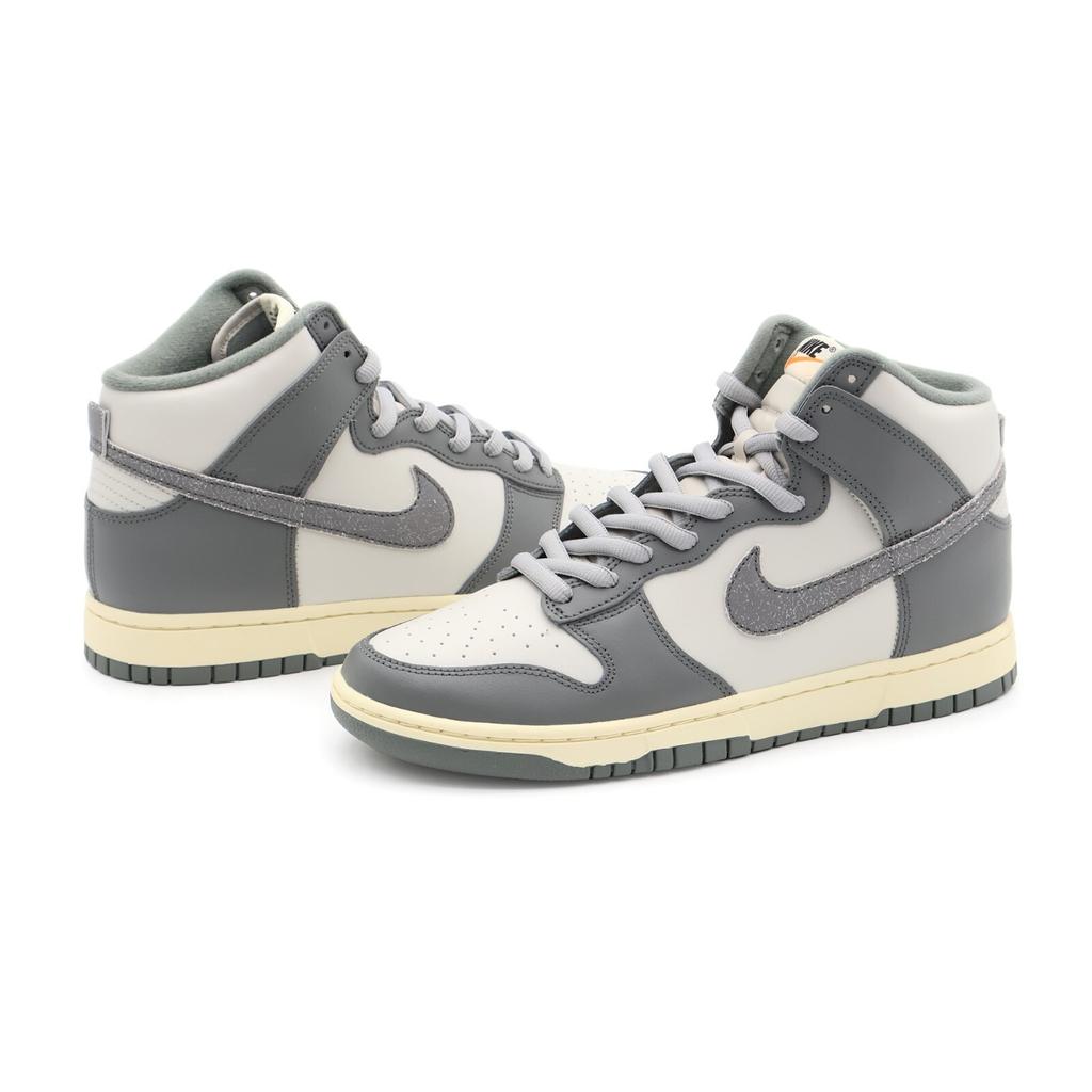 DM0582-001 Nike Dunk High Retro SE Osso Chiaro Grigio Vintage Tumbled Vela (Uomini)