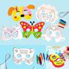 8Piece Kids DIY Color Cartoon Animal Painting Mask Drawing Graffiti Art Crafts Toy Preschool Painting Kindergarten Baby Toys