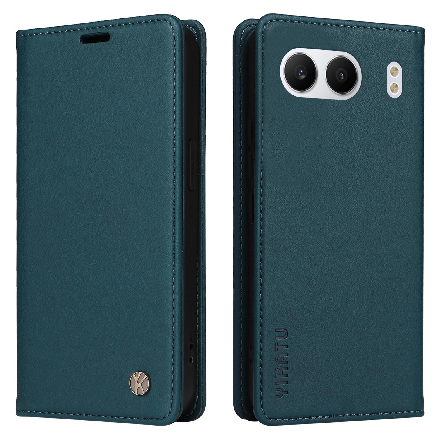 

YIKATU YK-001 For OnePlus Nord 4 Case Stand Leather Phone Cover Strong Magnetic Closure Green